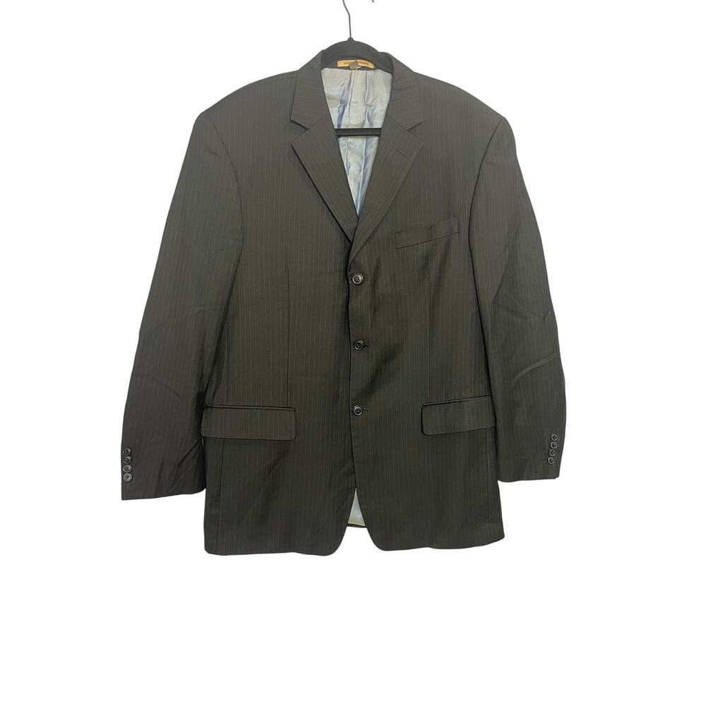 Giorgio Cosani Pinstripe Wool & Cashmere Blazer Suit Jacket 46 Long Professional